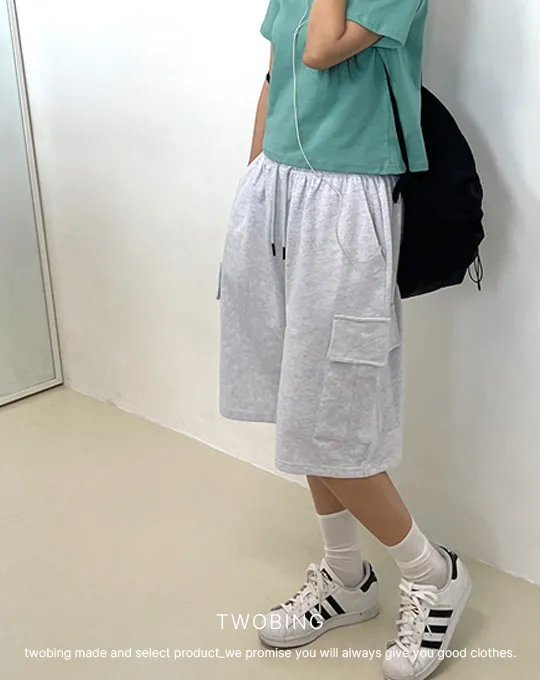 カーゴワイドスウェットハーフパンツ | twobing | 詳細画像2