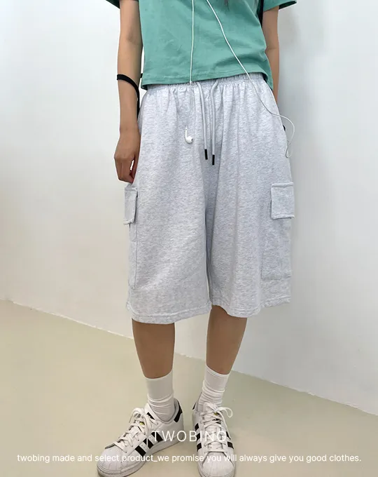 カーゴワイドスウェットハーフパンツ | twobing | 詳細画像4