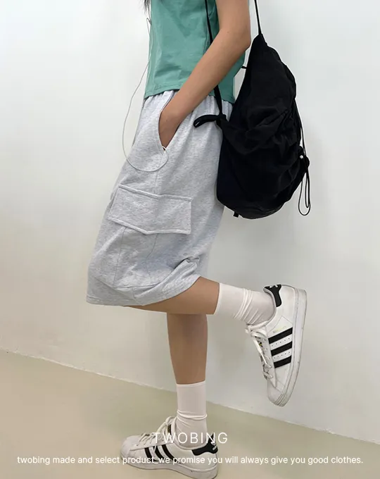 カーゴワイドスウェットハーフパンツ | twobing | 詳細画像5