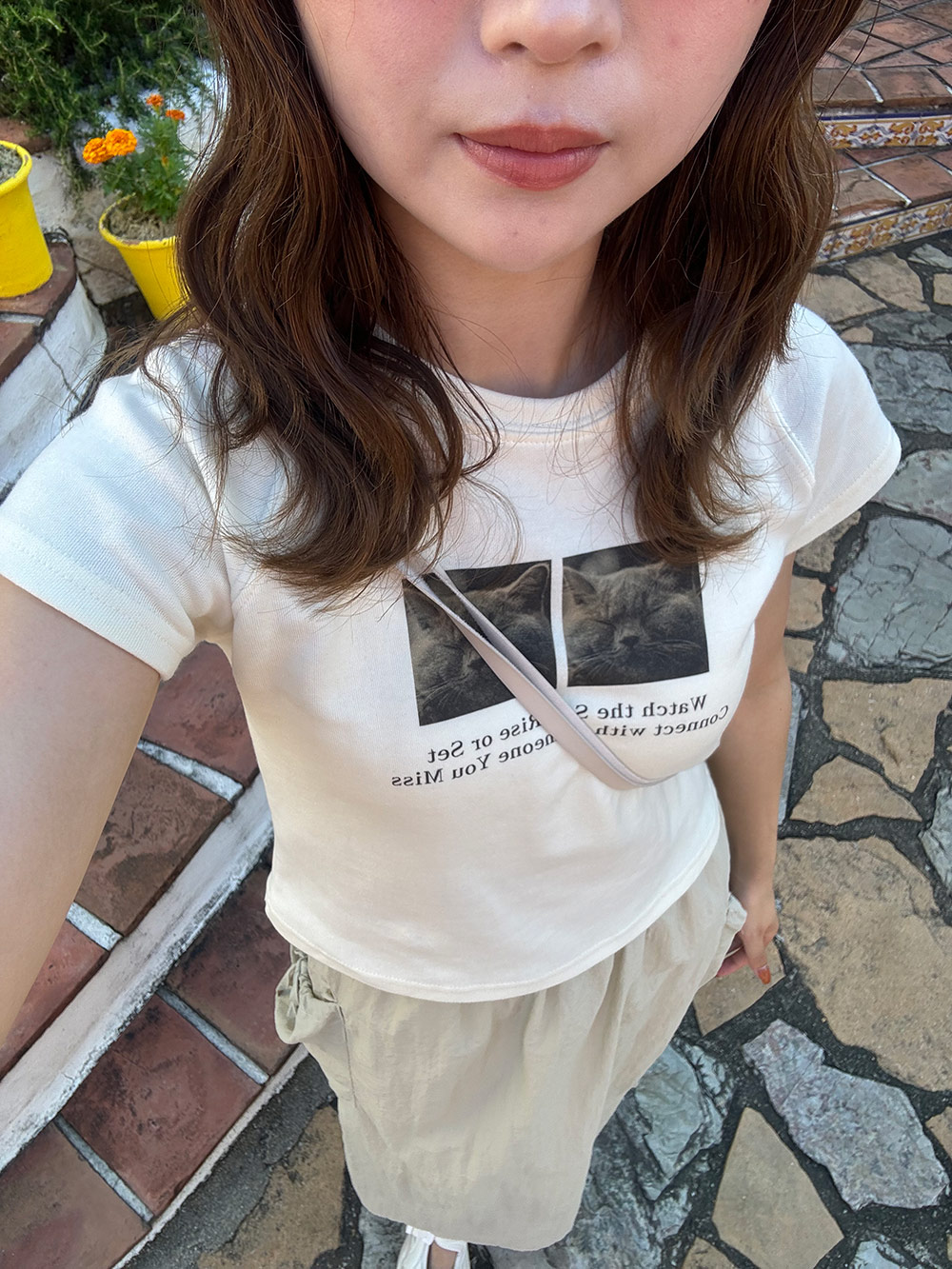 キャットプリントラグランTシャツ | 詳細画像3
