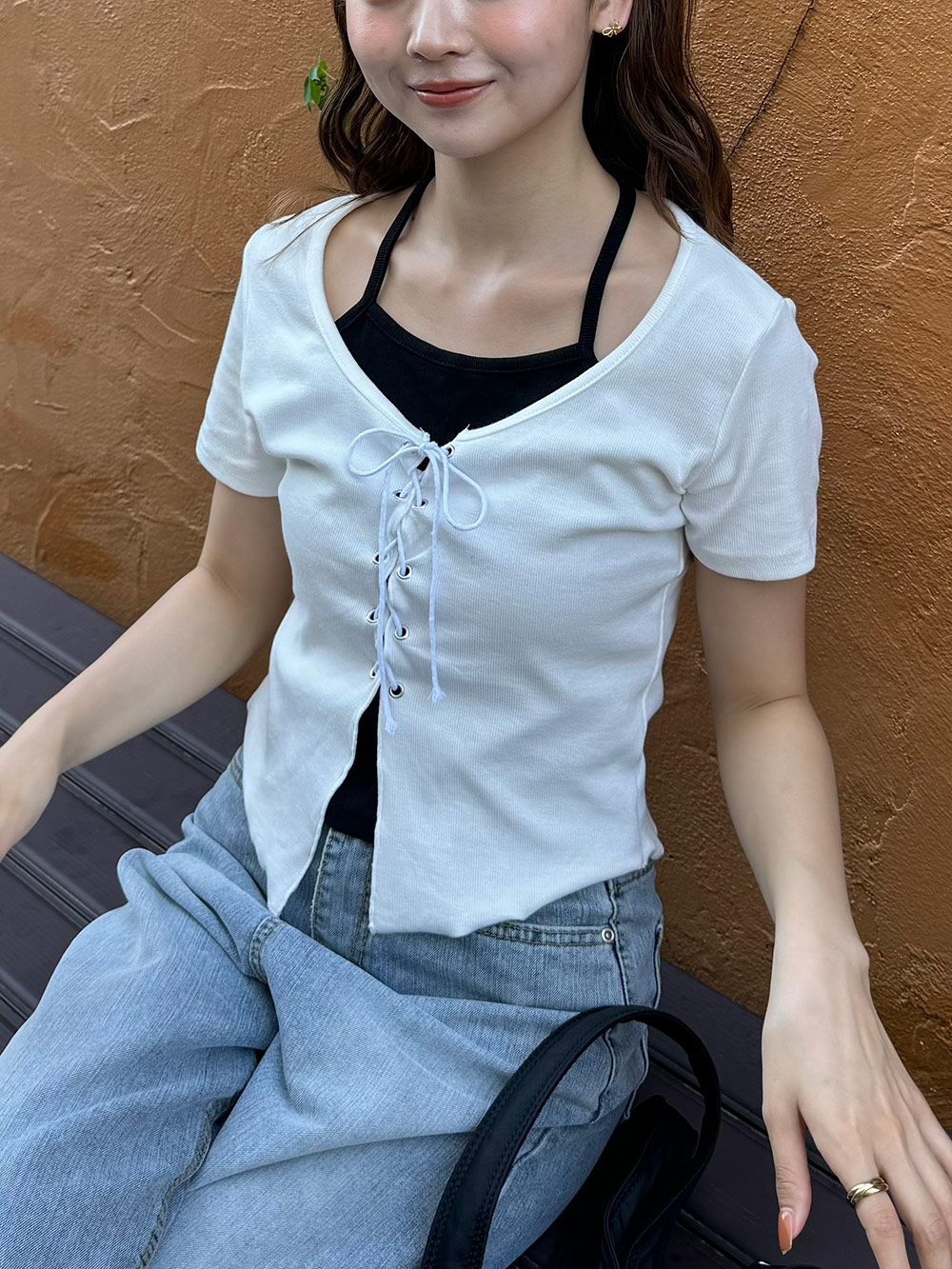 キャミ＆レースアップTシャツSET | 詳細画像4