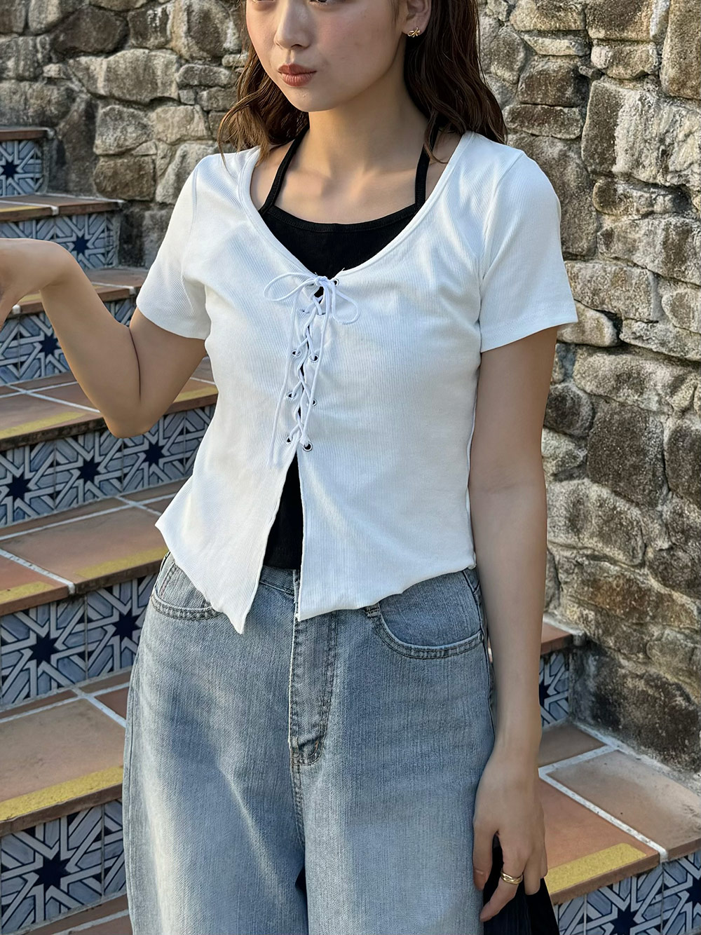 キャミ＆レースアップTシャツSET | 詳細画像5