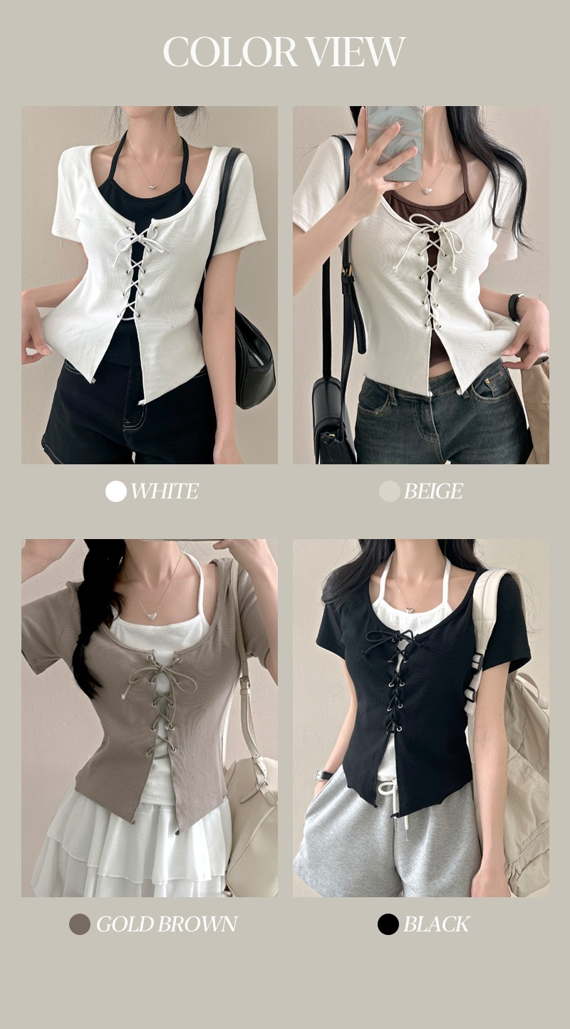 キャミ＆レースアップTシャツSET | 詳細画像18