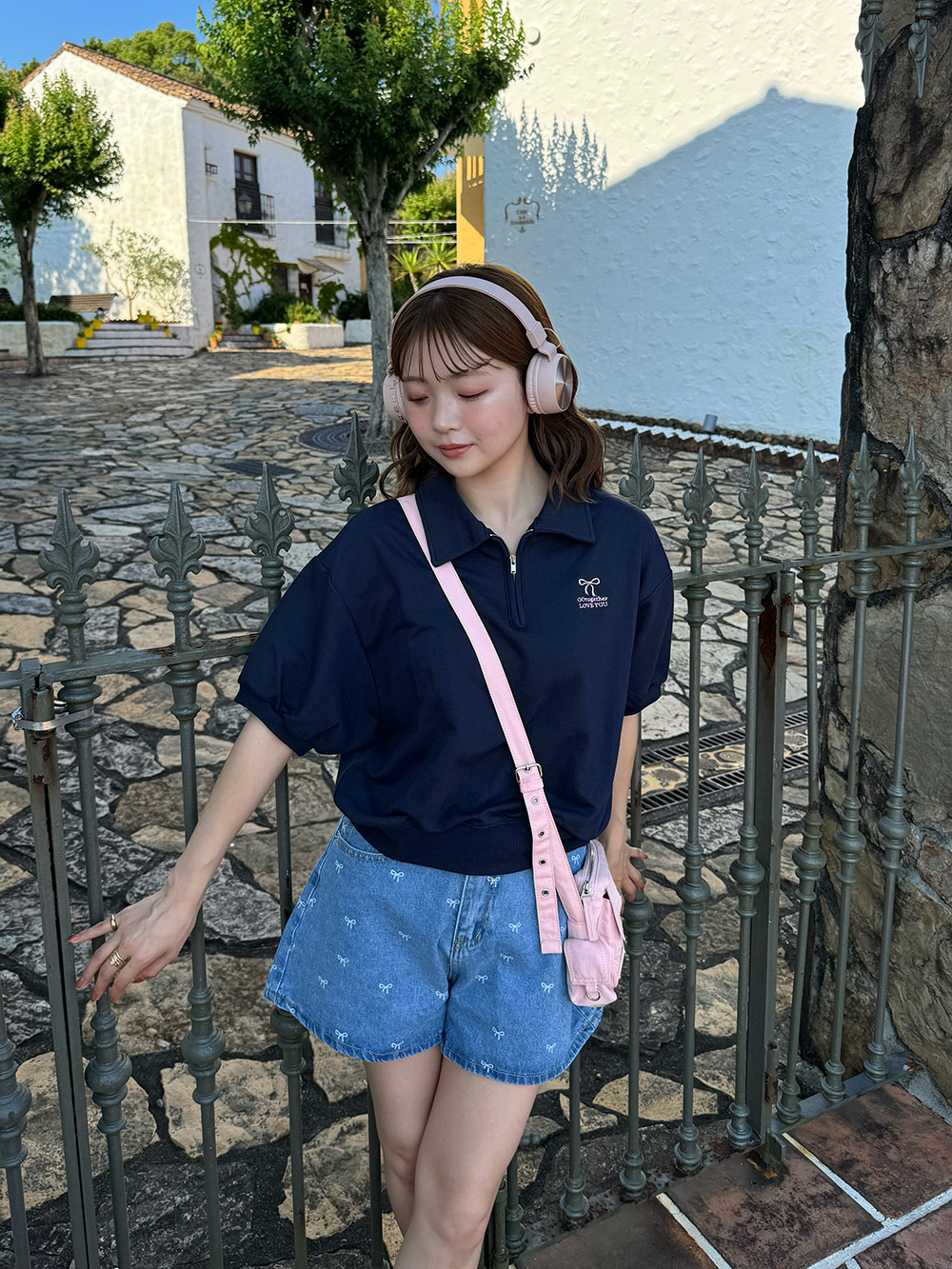 ミニリボン刺繍デニムショートパンツ | 詳細画像13