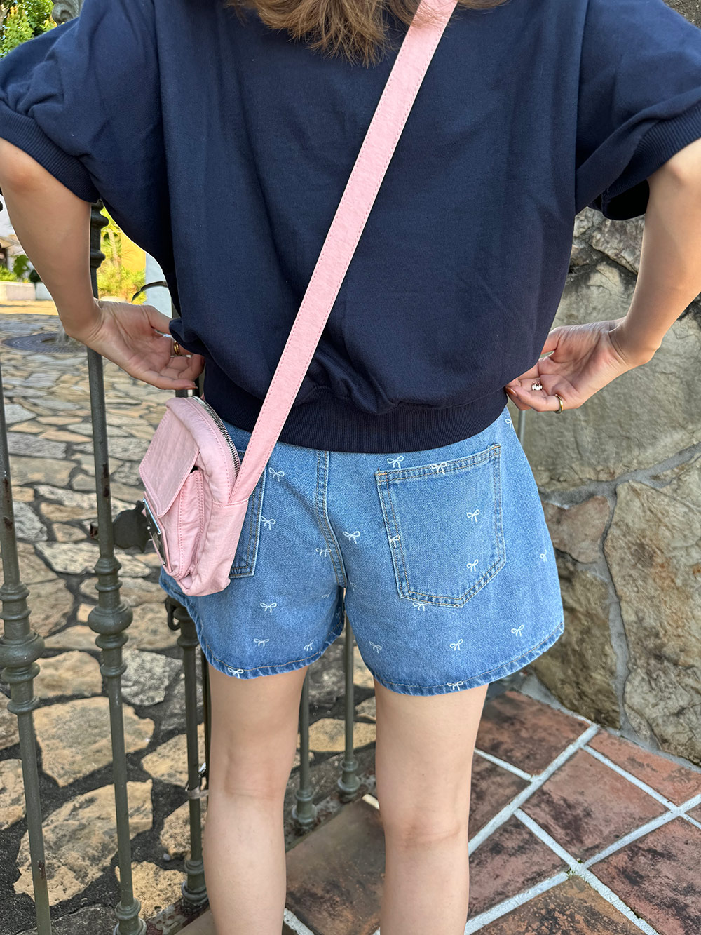 ミニリボン刺繍デニムショートパンツ | 詳細画像18