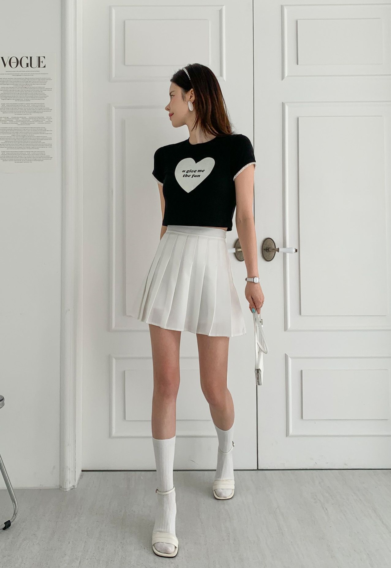 ハートレタリングレース半袖クロップドTシャツ | 詳細画像10