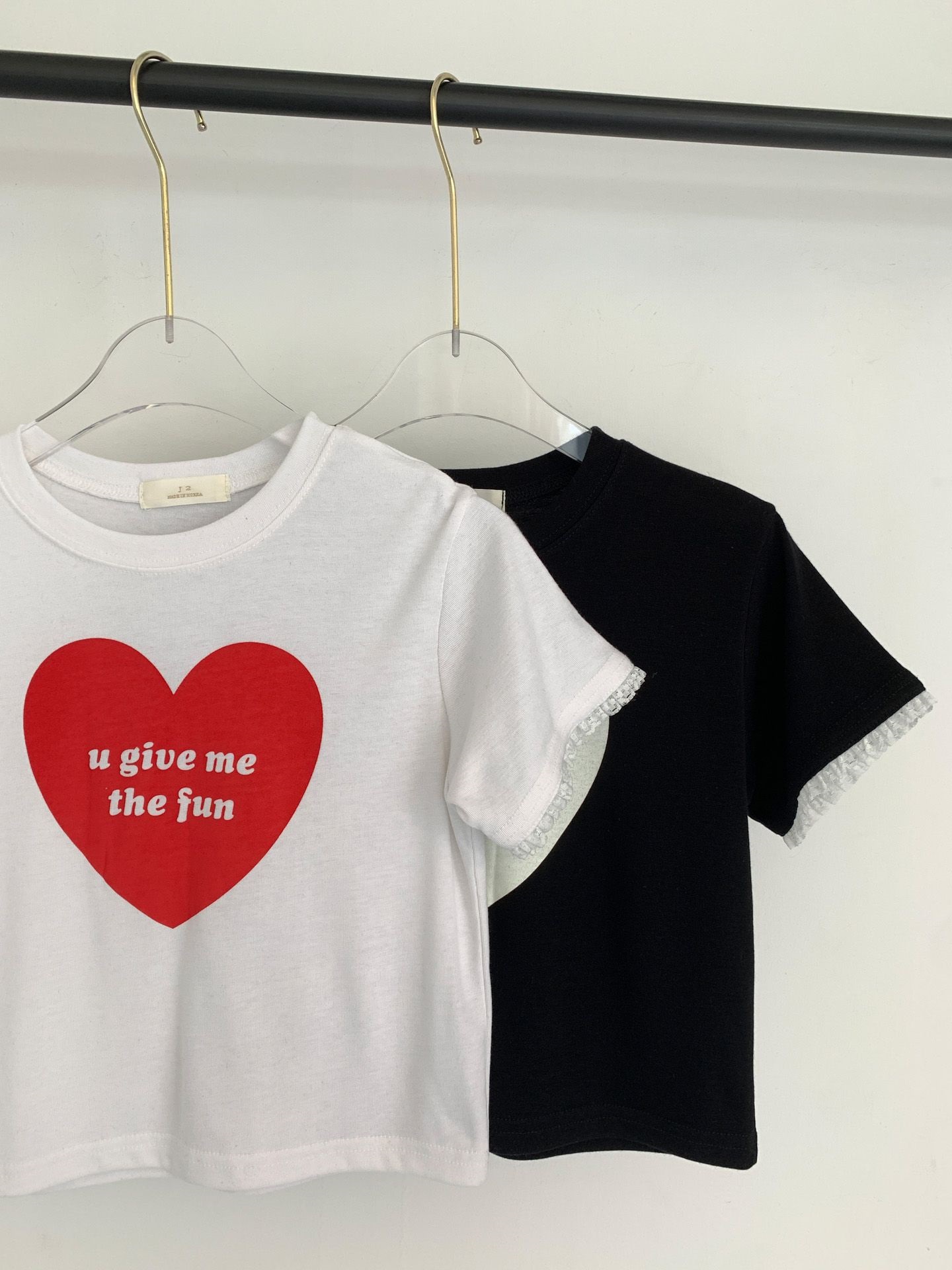 ハートレタリングレース半袖クロップドTシャツ | 詳細画像17