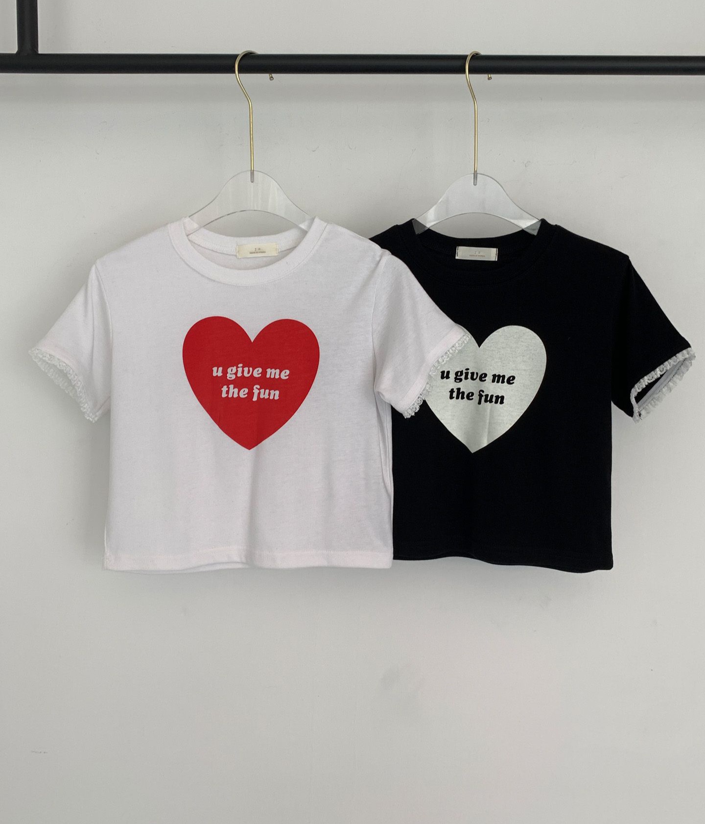 ハートレタリングレース半袖クロップドTシャツ | 詳細画像18