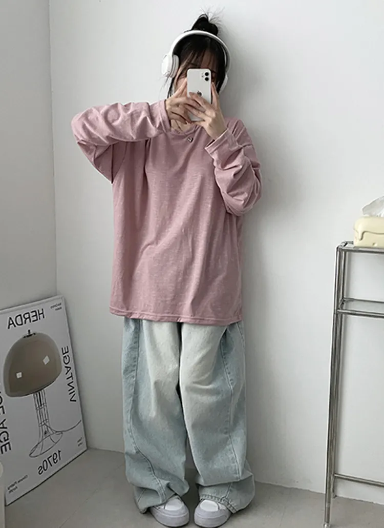 無地サマー長袖Tシャツ | hijjoo | 詳細画像1