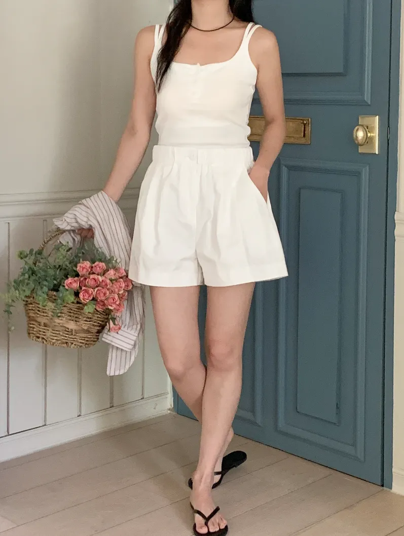 ウエストゴムボタンショートパンツ | 詳細画像1