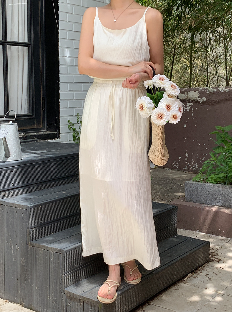 ナイロン混キャミソール&ドロストスカートSET | 詳細画像6