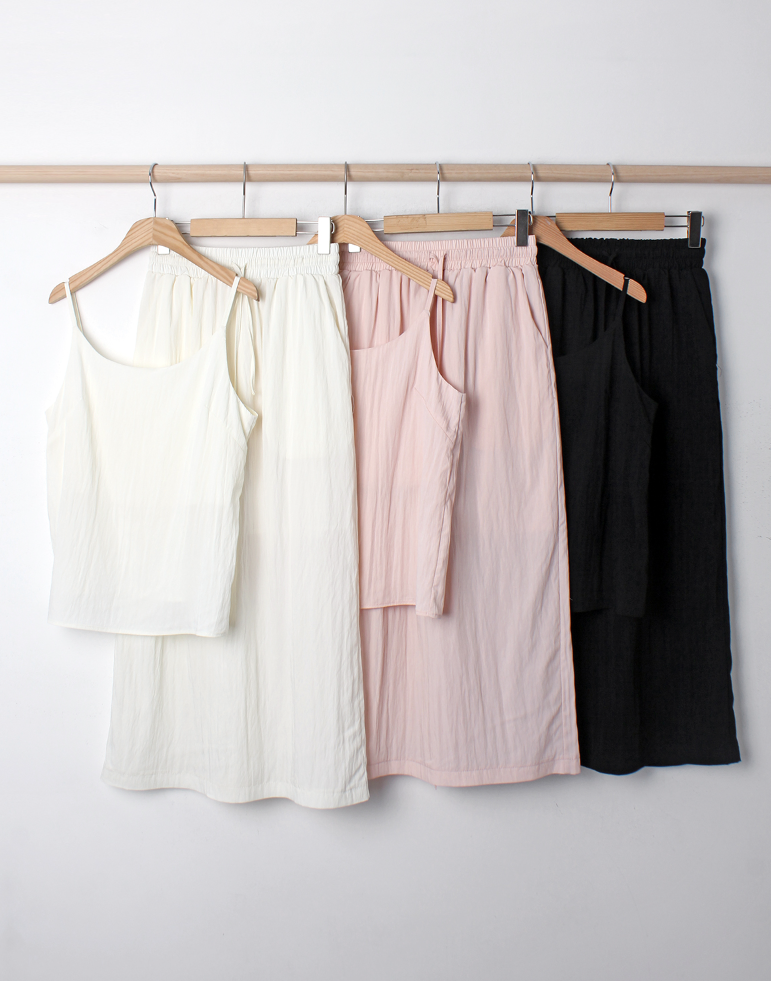 ナイロン混キャミソール&ドロストスカートSET | 詳細画像9