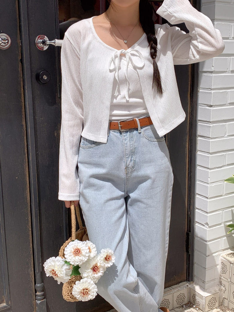 リンクルキャミソール&リボンカーディガンSET | 詳細画像2