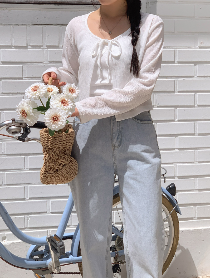 リンクルキャミソール&リボンカーディガンSET | 詳細画像4