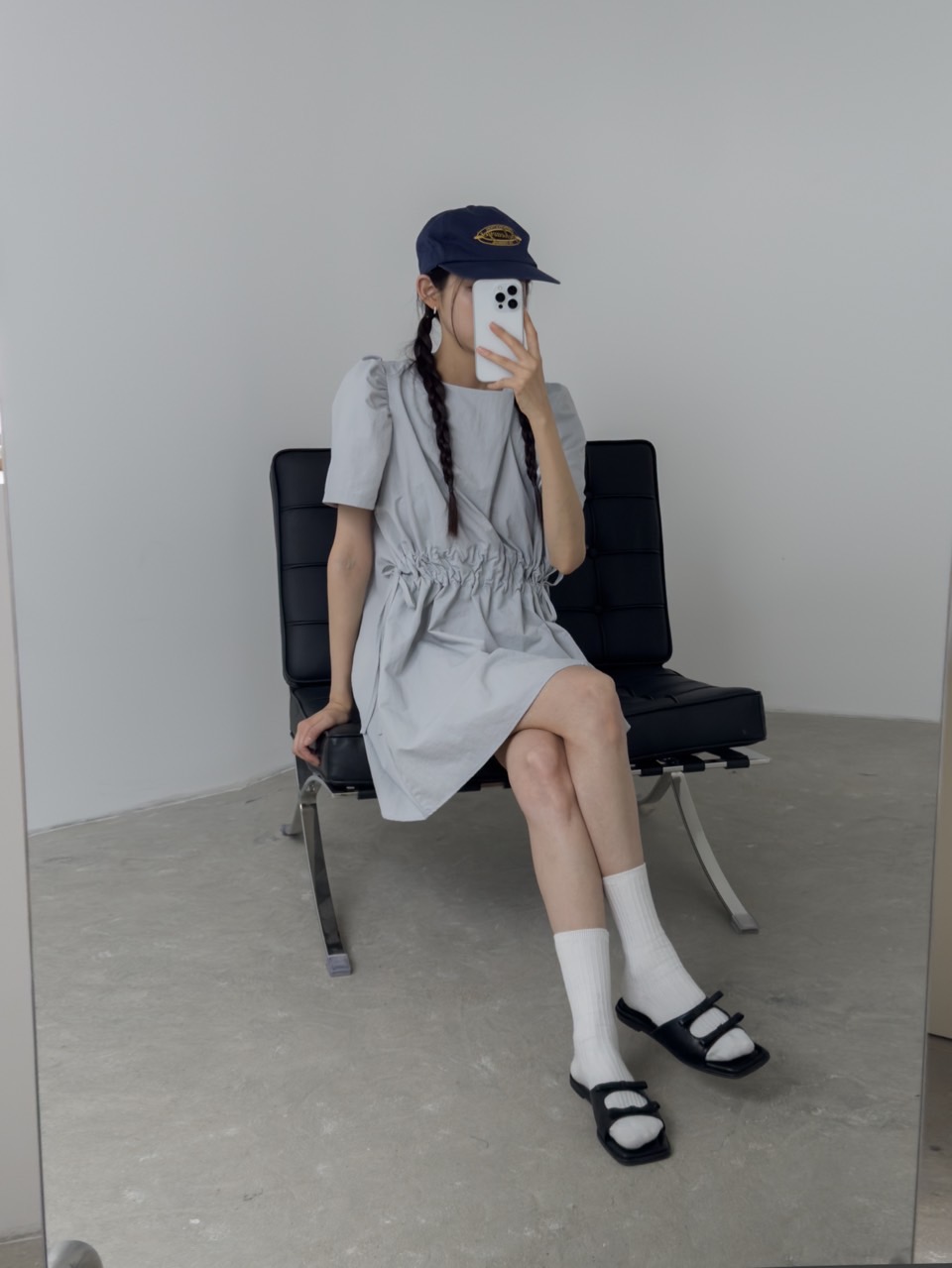 パフ半袖ウエストコードミニワンピース | 詳細画像8