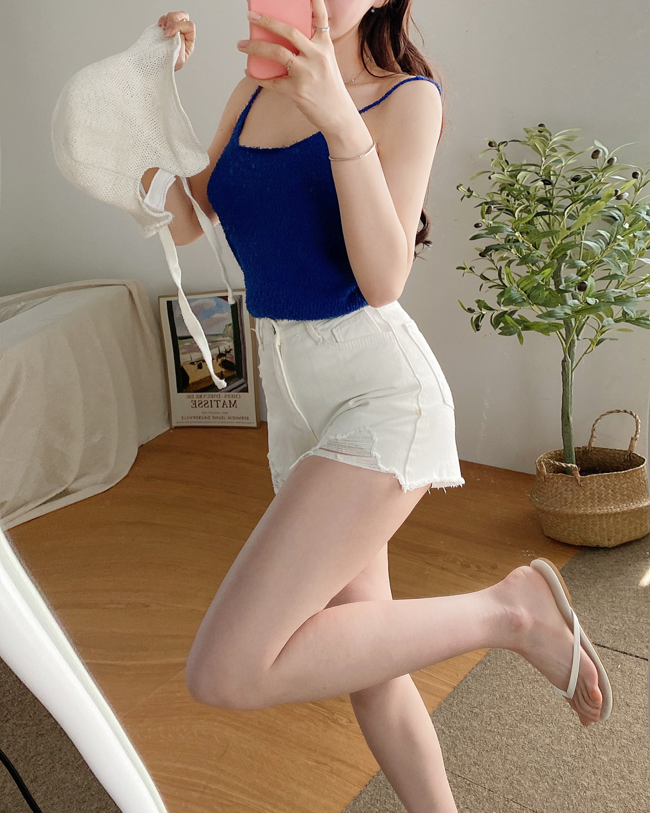 ラウンドネックファータッチクロップドキャミソール | 詳細画像4