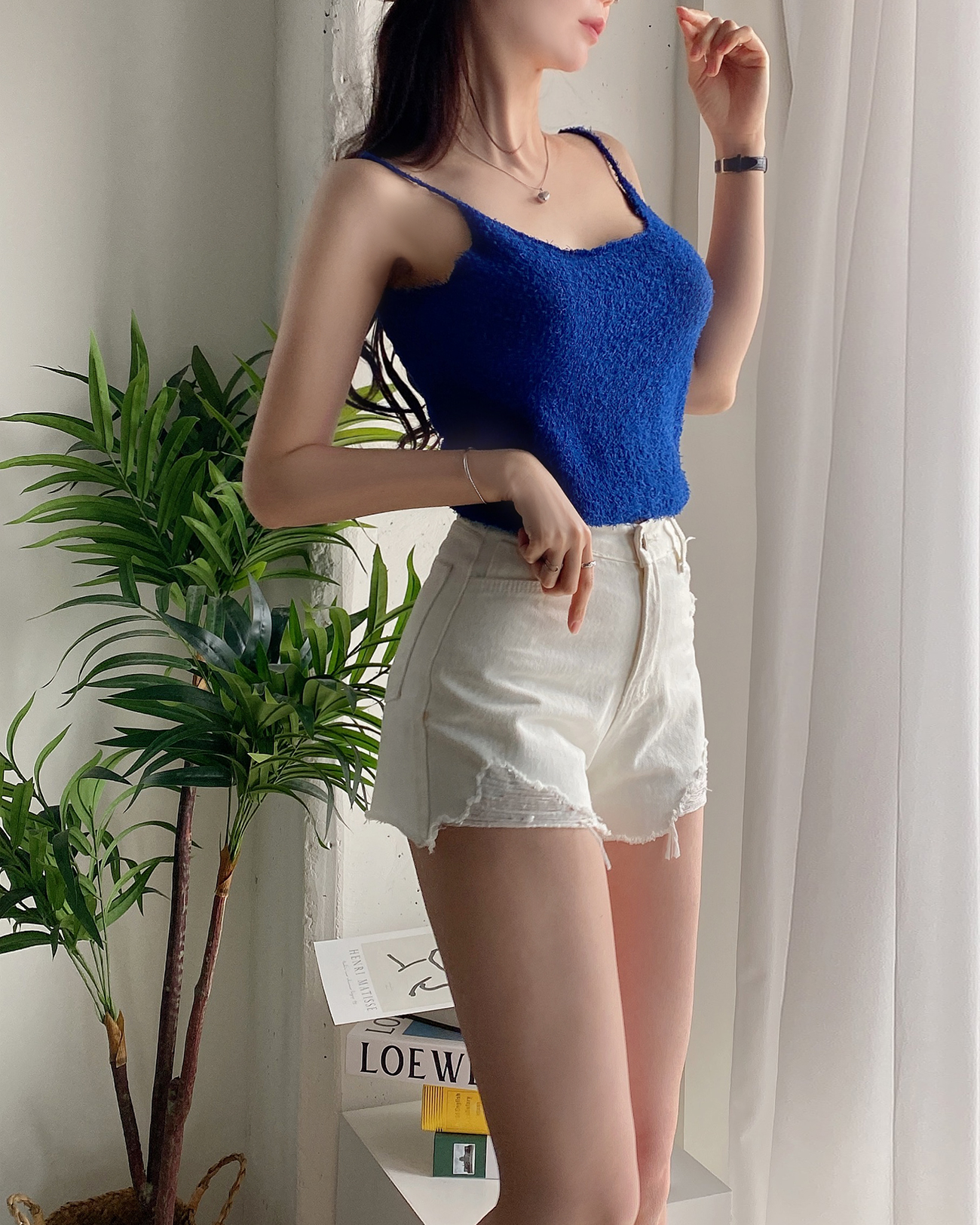 ラウンドネックファータッチクロップドキャミソール | 詳細画像5