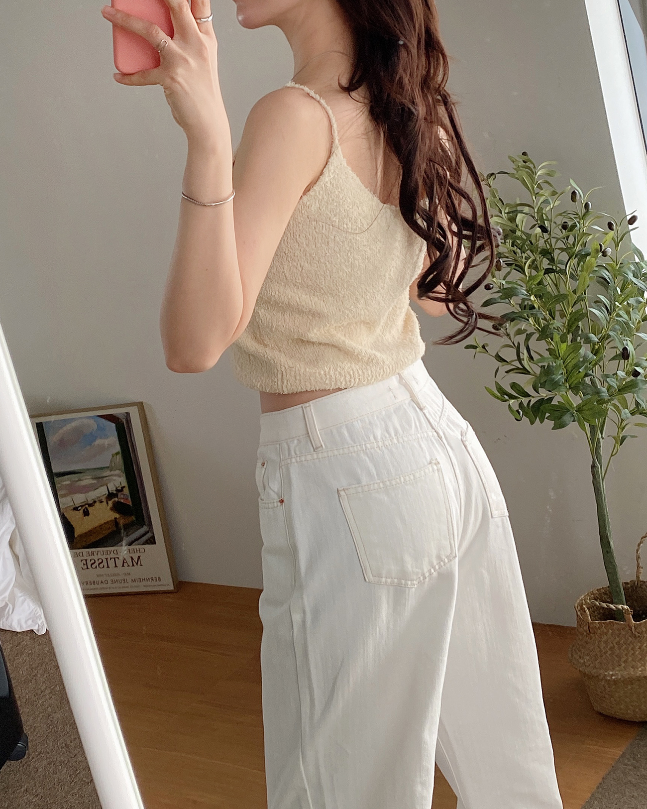 ラウンドネックファータッチクロップドキャミソール | 詳細画像8