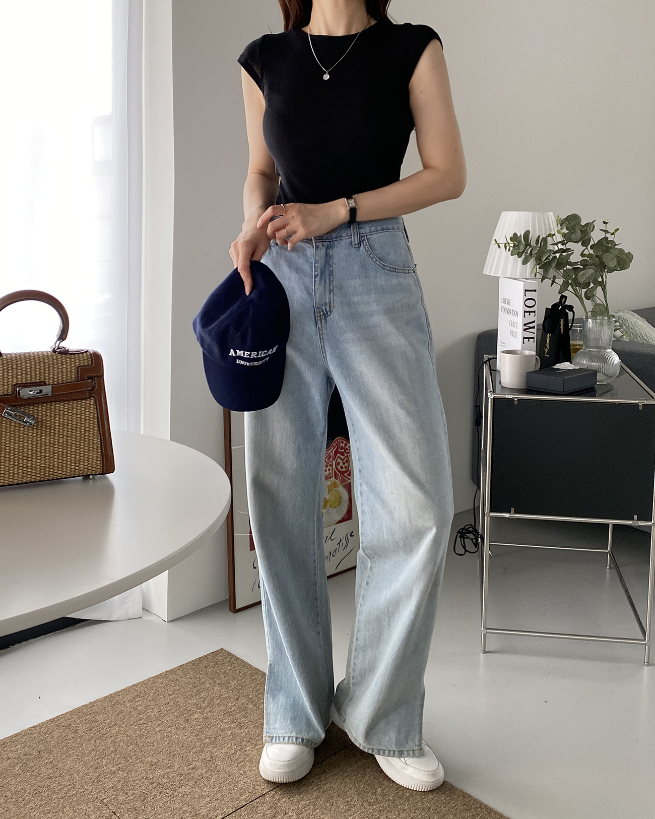 テンセル混シアーキャップスリーブTシャツ | 詳細画像11