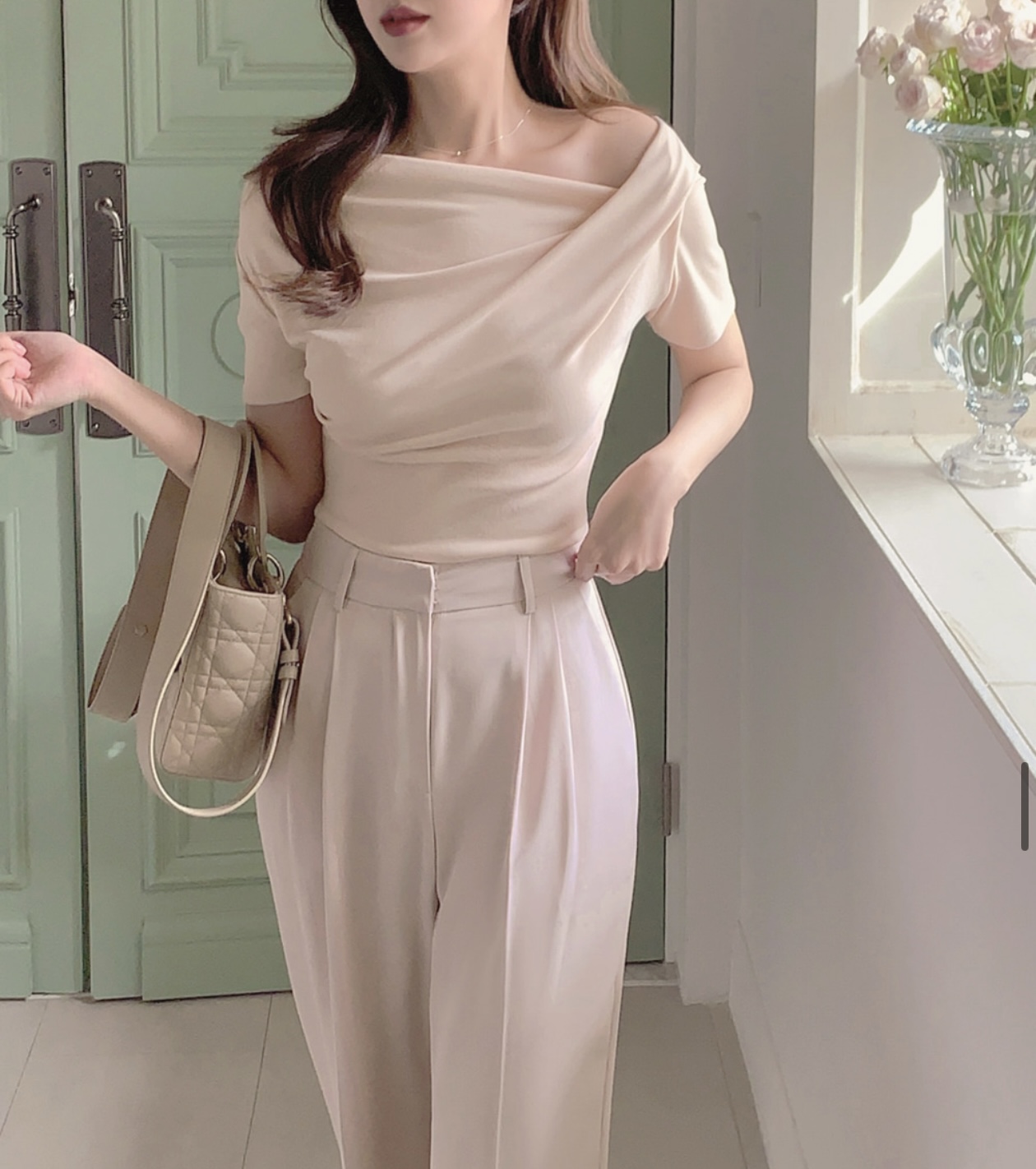 ドレープネックスリム半袖Tシャツ | 詳細画像26