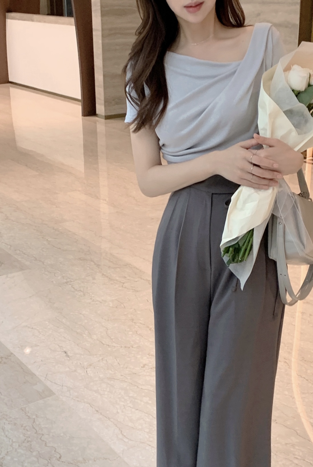 ドレープネックスリム半袖Tシャツ | 詳細画像27