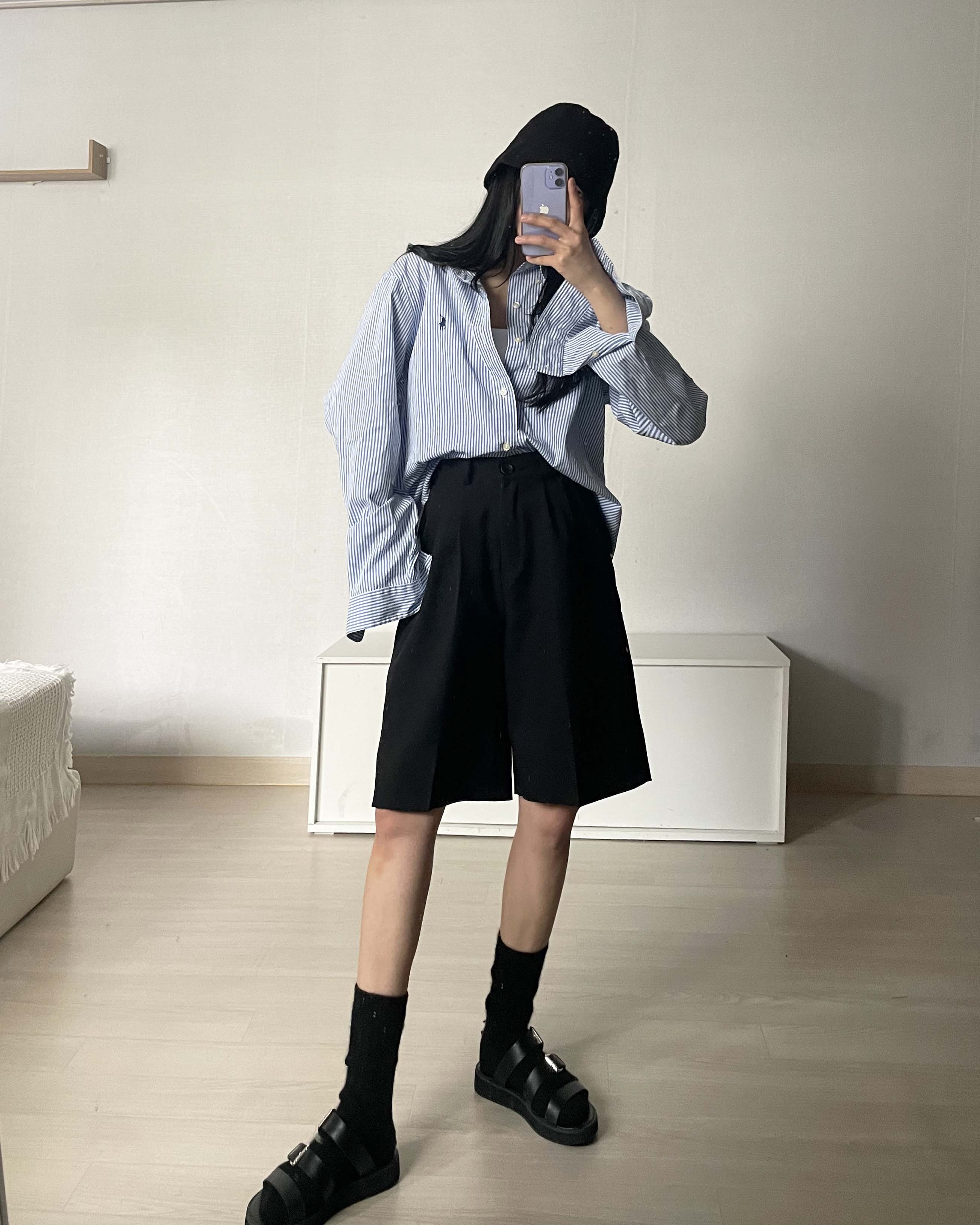 バックゴムワンタックハーフスラックスパンツ | 詳細画像7