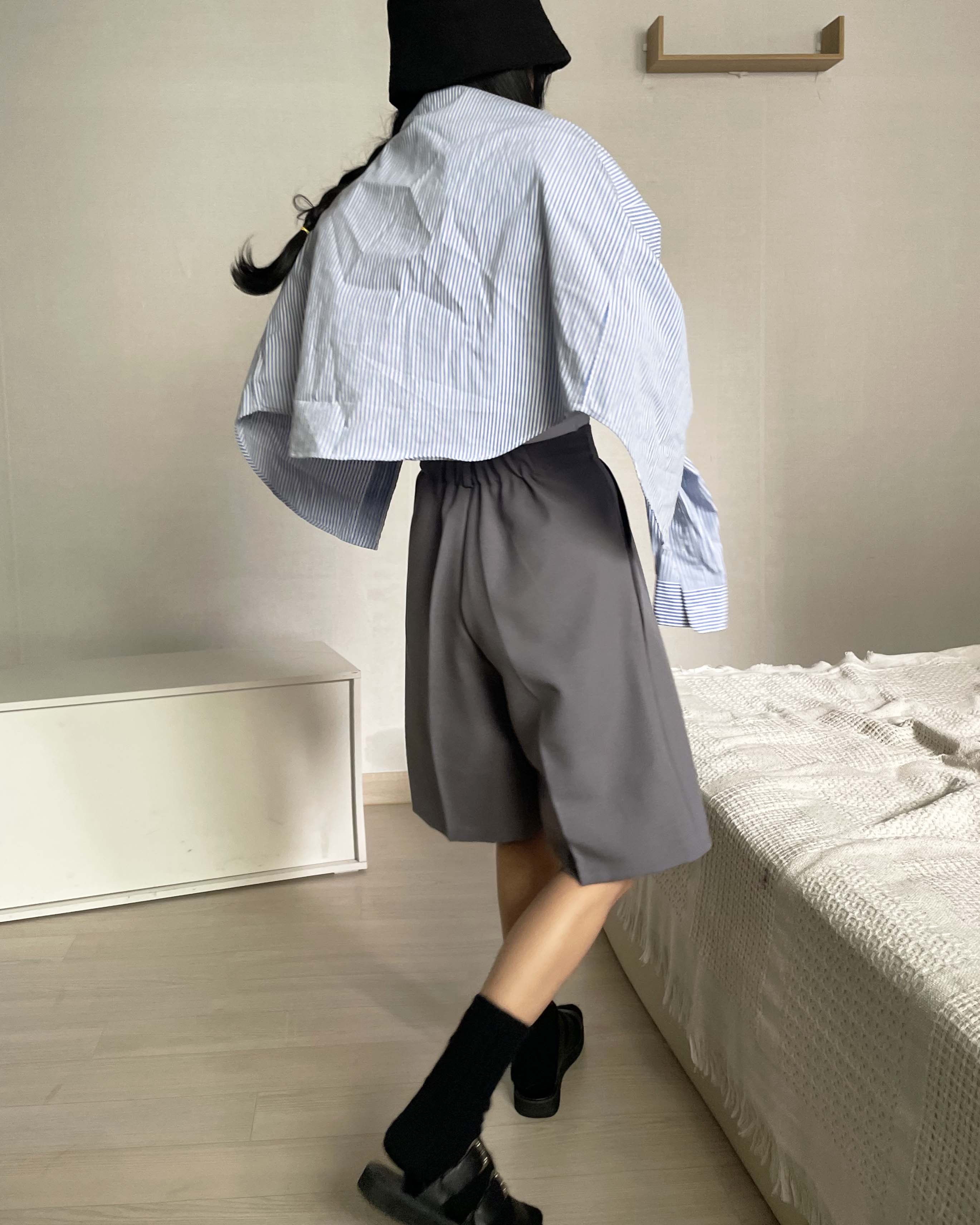 バックゴムワンタックハーフスラックスパンツ | 詳細画像14
