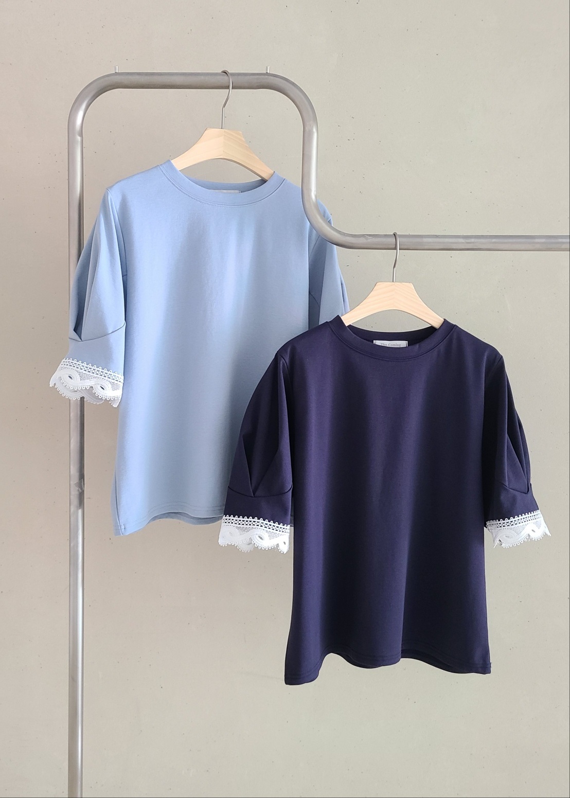 レースヘムハーフパフスリーブTシャツ | 詳細画像12