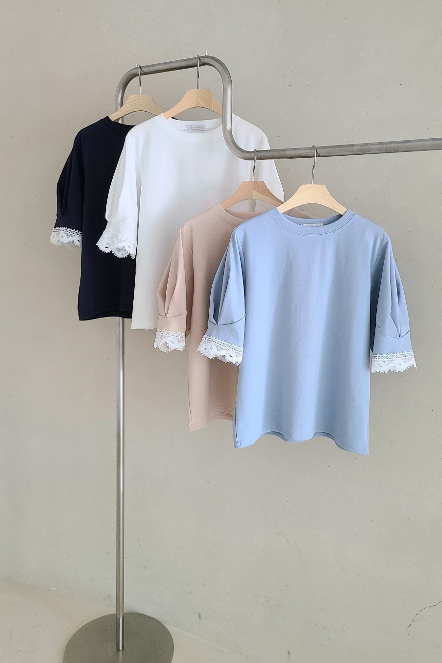 レースヘムハーフパフスリーブTシャツ | 詳細画像13