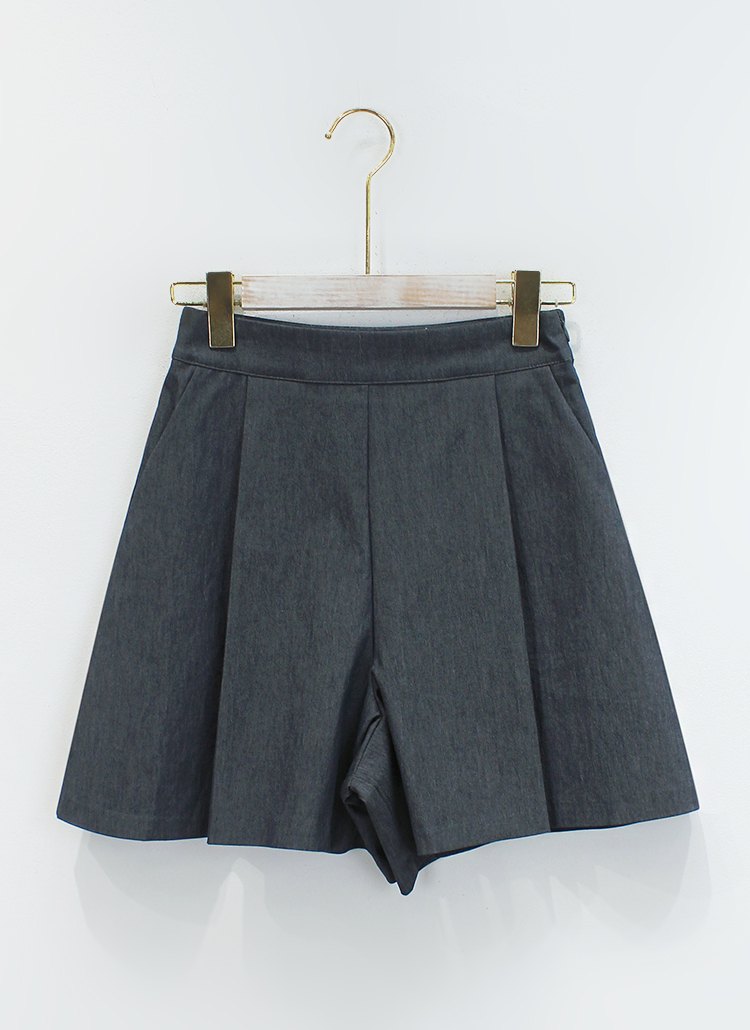 ワンタックショートキュロットパンツ | レディースファッション