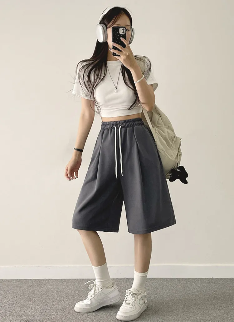 タックハーフスウェットパンツ | withhuilin | 詳細画像3
