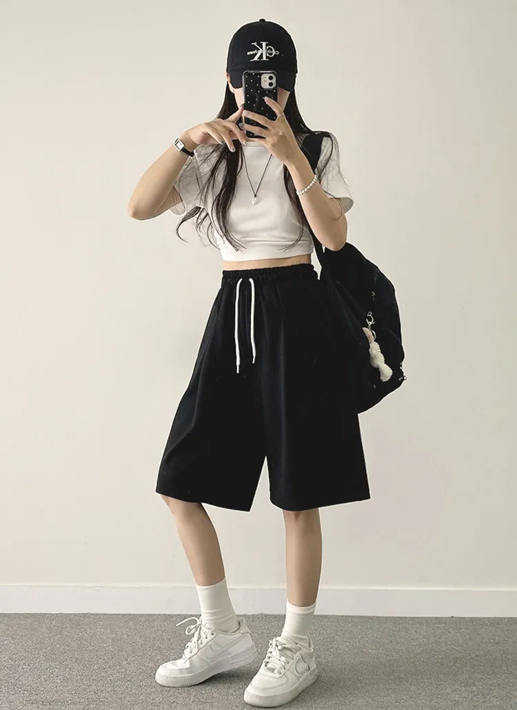タックハーフスウェットパンツ | withhuilin | 詳細画像4
