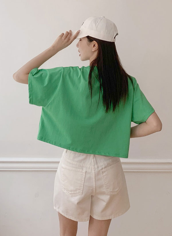 BALENCIAGA ボクシークロップド半袖シャツ 17ss