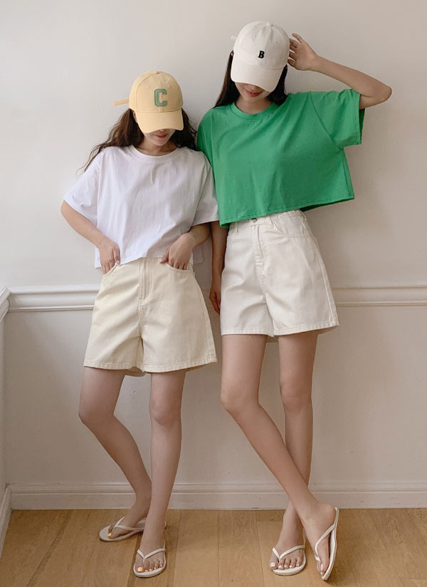 ボクシークロップド半袖Tシャツ | レディースファッション通販 - DHOLIC