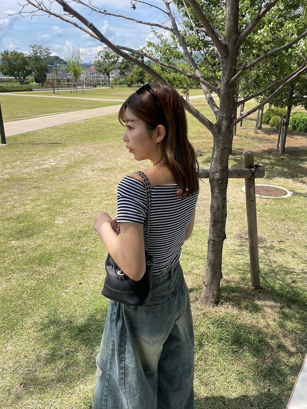 ボーダーオフショル半袖Tシャツ | 詳細画像12