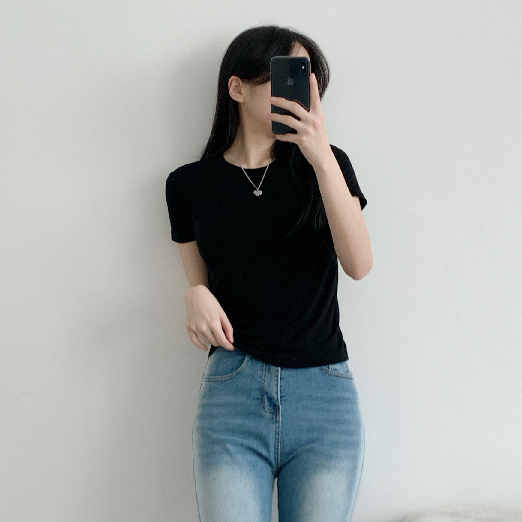ラウンドクロップドスリム半袖Tシャツ | 詳細画像5