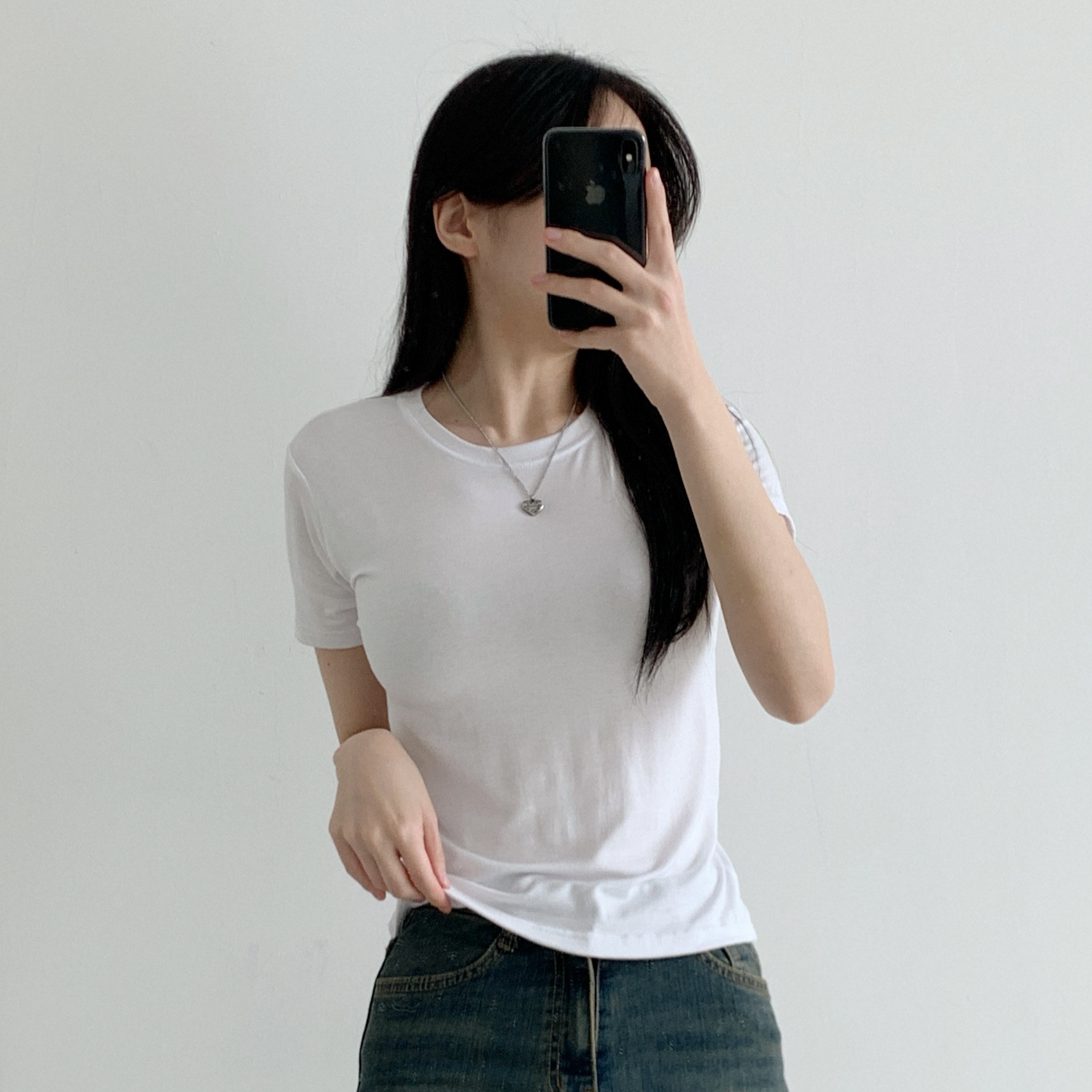 ラウンドクロップドスリム半袖Tシャツ | 詳細画像6