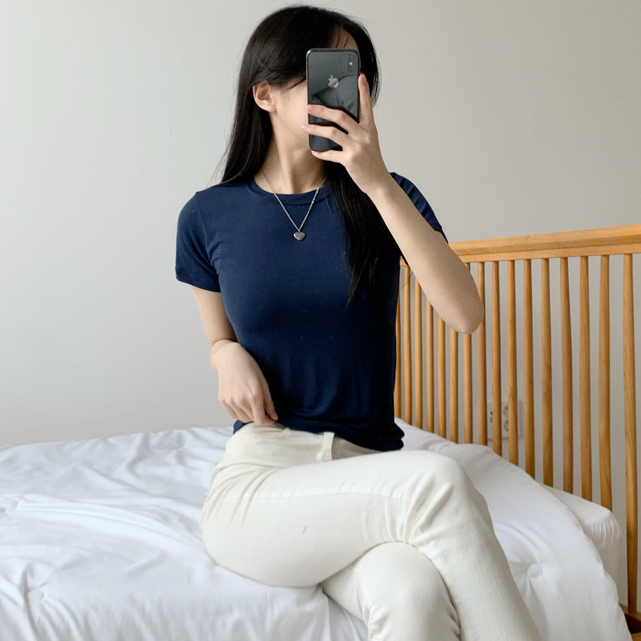 ラウンドクロップドスリム半袖Tシャツ | 詳細画像12