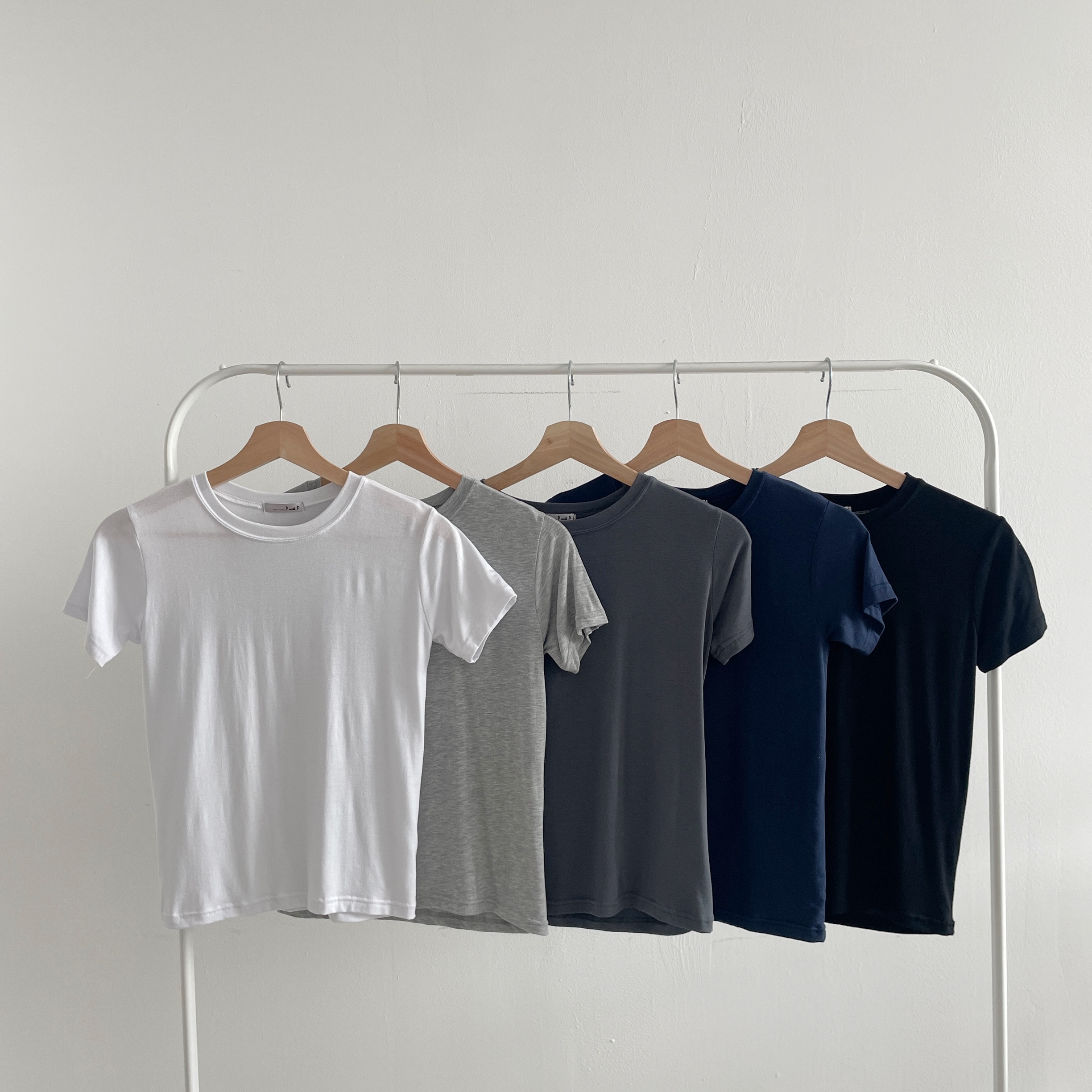 ラウンドクロップドスリム半袖Tシャツ | 詳細画像13