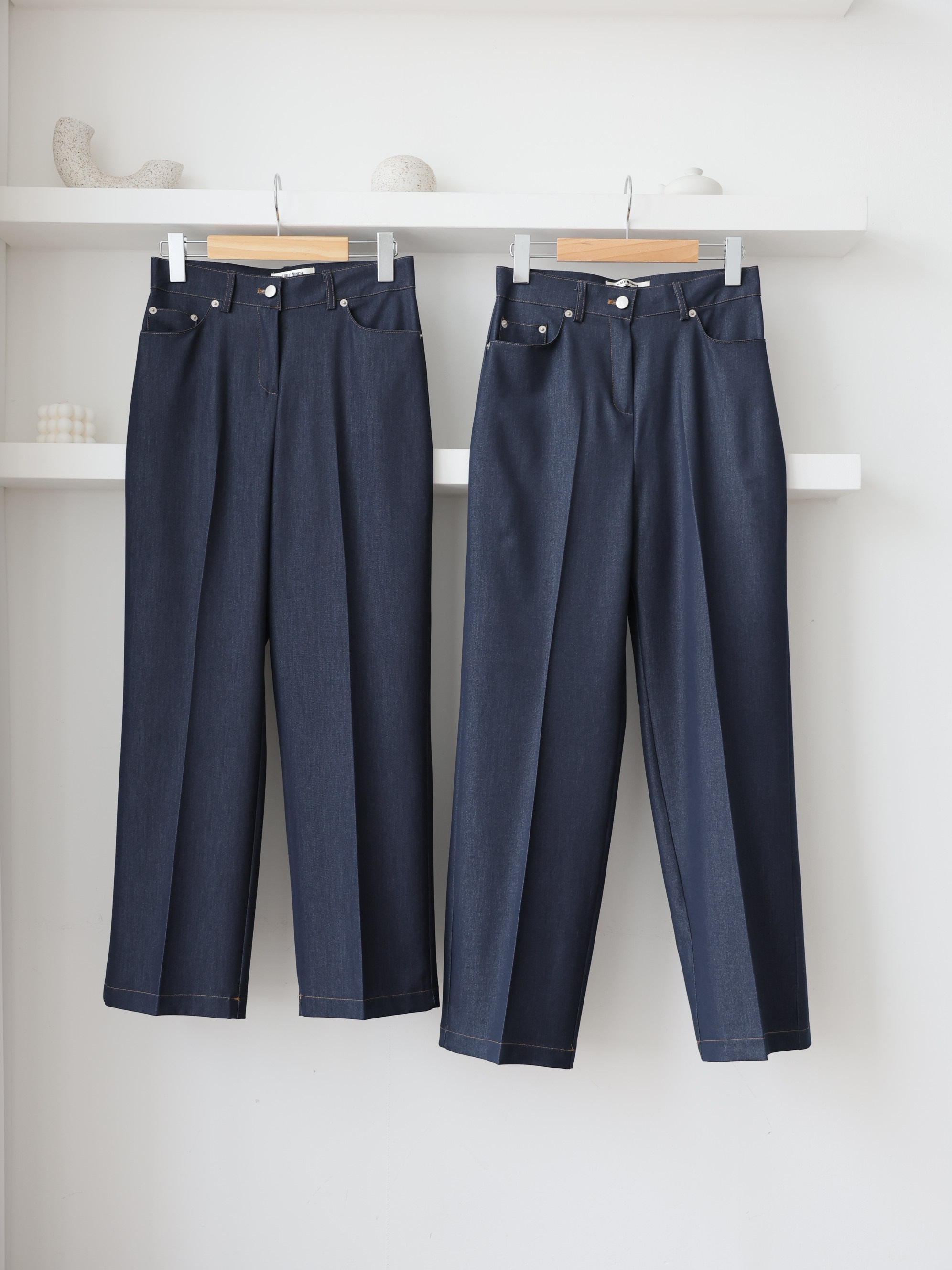2TYPEステッチストレートスラックスデニムパンツ | 詳細画像13