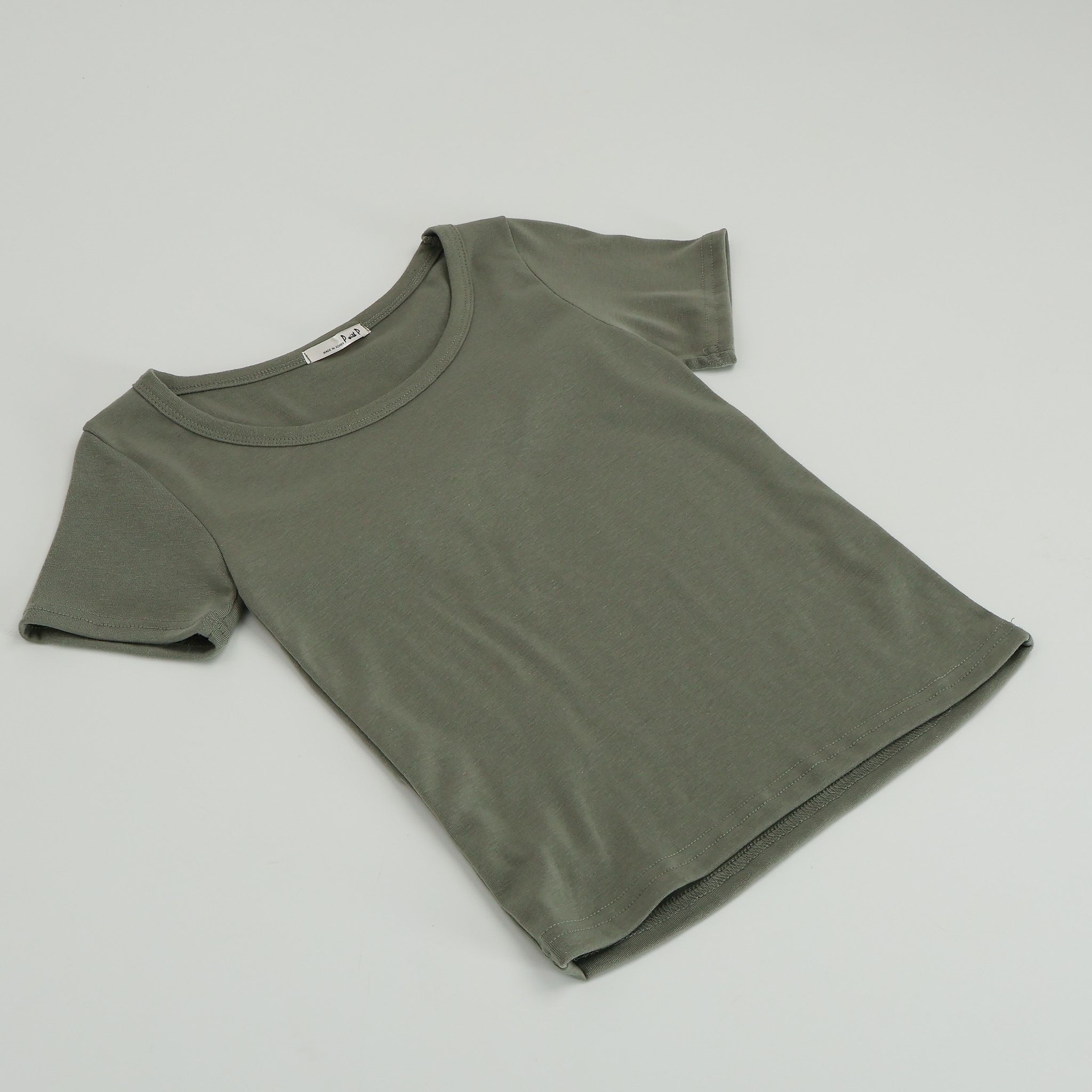Uネッククロップドスリム半袖Tシャツ | 詳細画像18