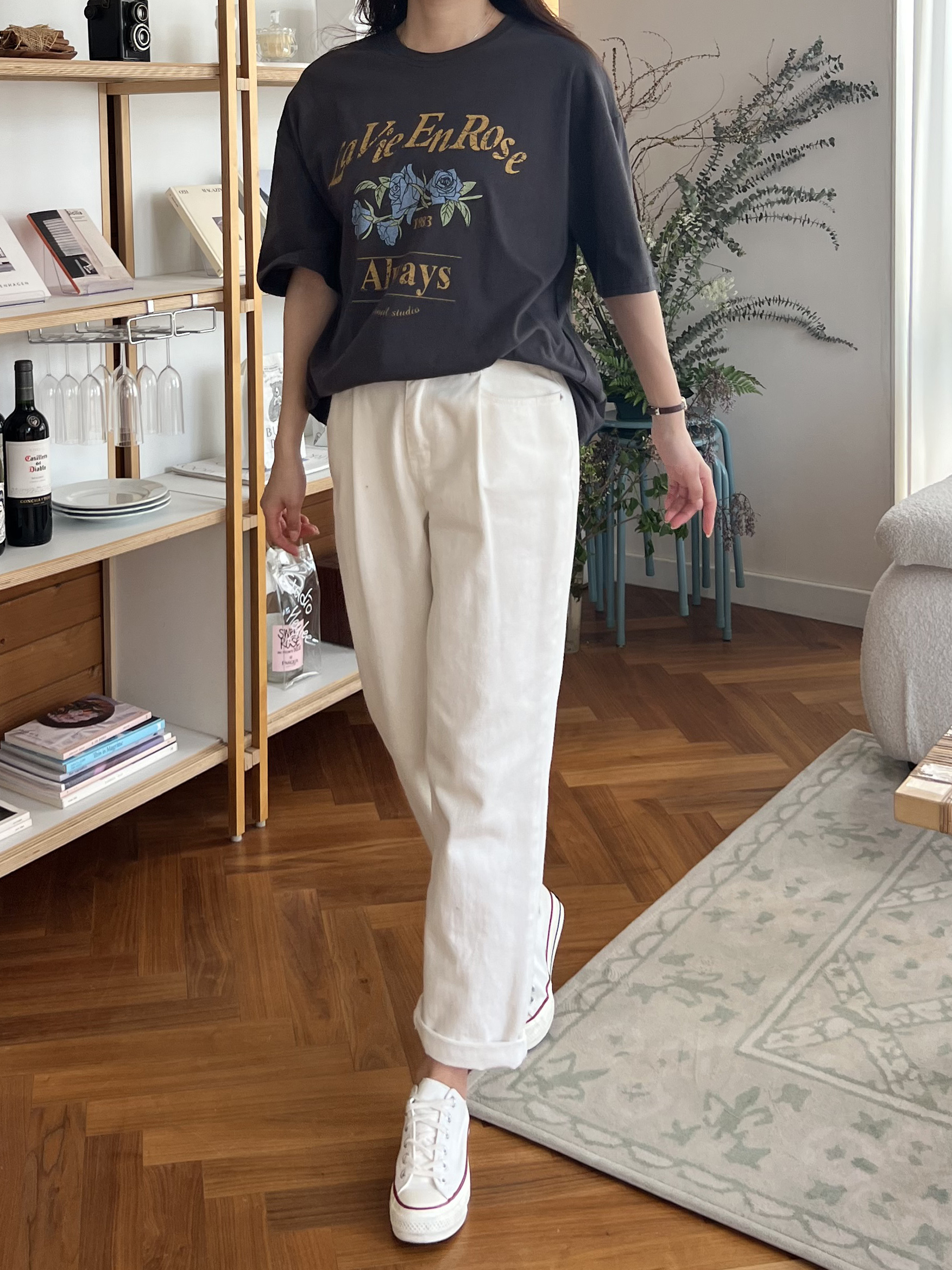 ローズプリントボクシー半袖Tシャツ | 詳細画像3