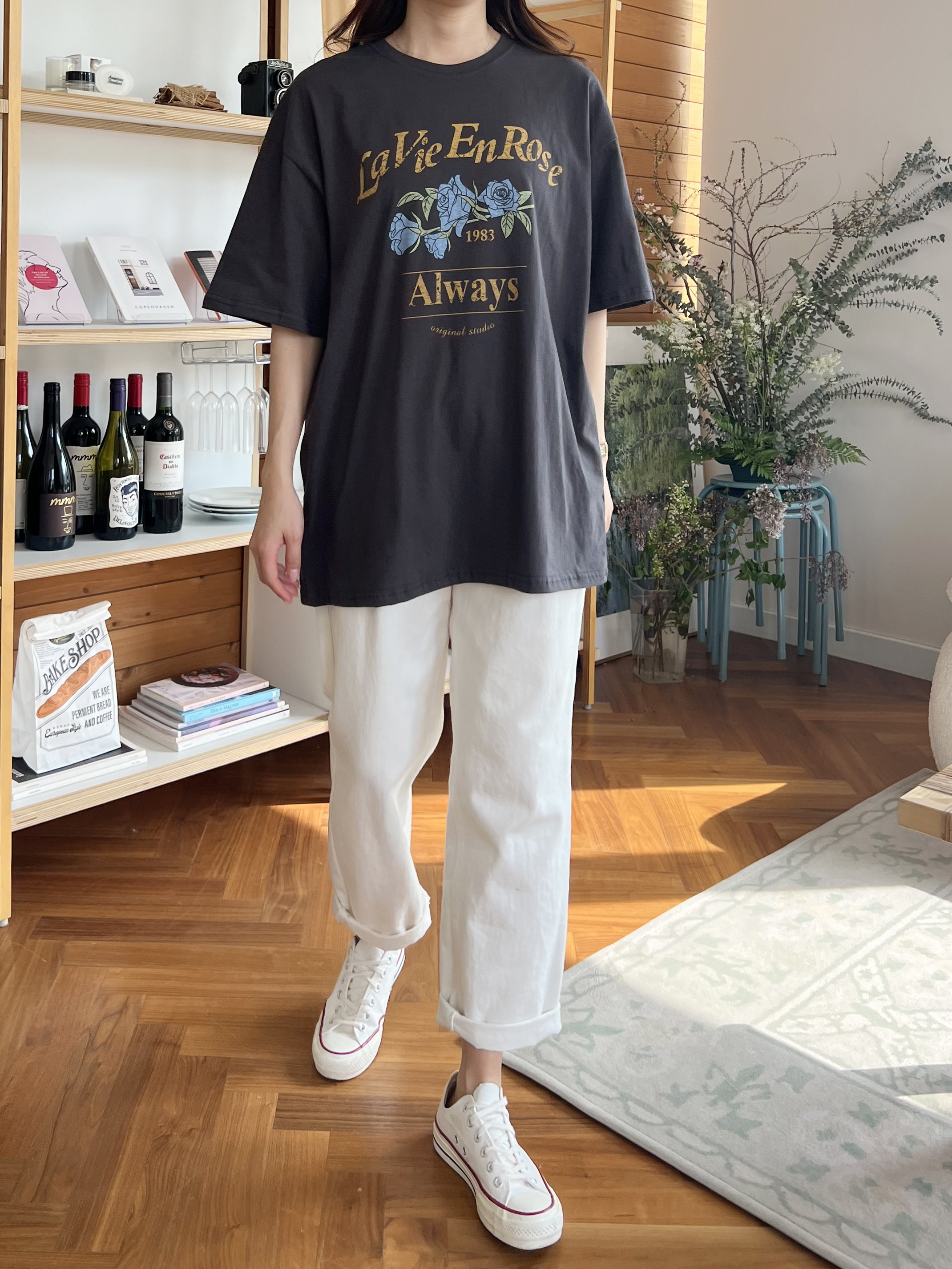 ローズプリントボクシー半袖Tシャツ | 詳細画像7