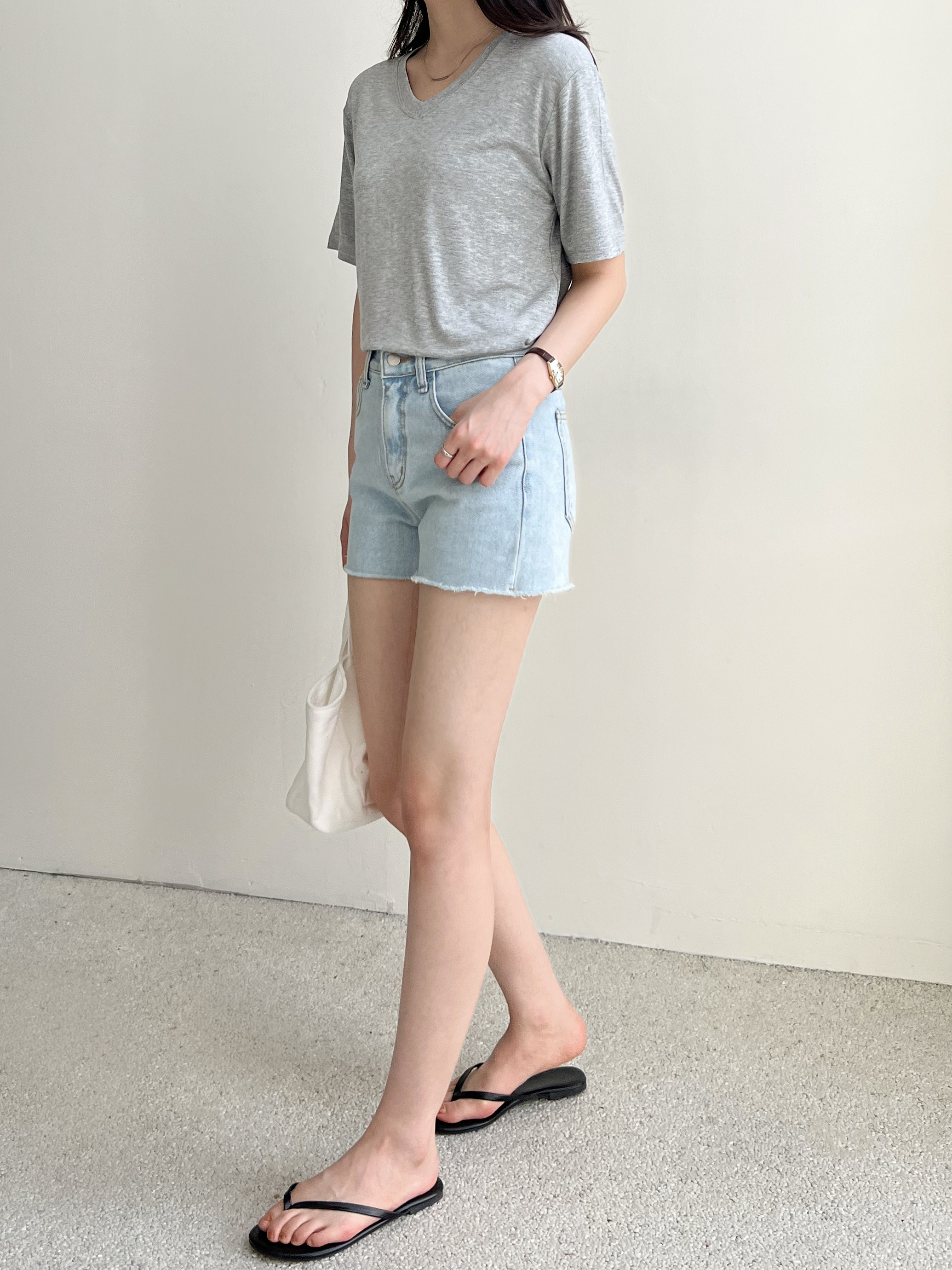 Vネックシアー半袖Tシャツ | 詳細画像7