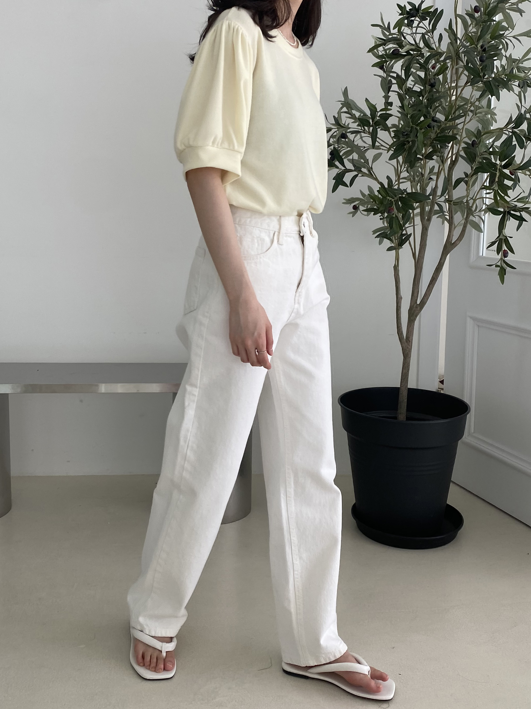 ラウンドネックパフスリーブTシャツ | 詳細画像3