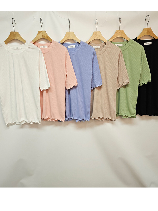メロウヘム半袖リブTシャツ | 詳細画像12