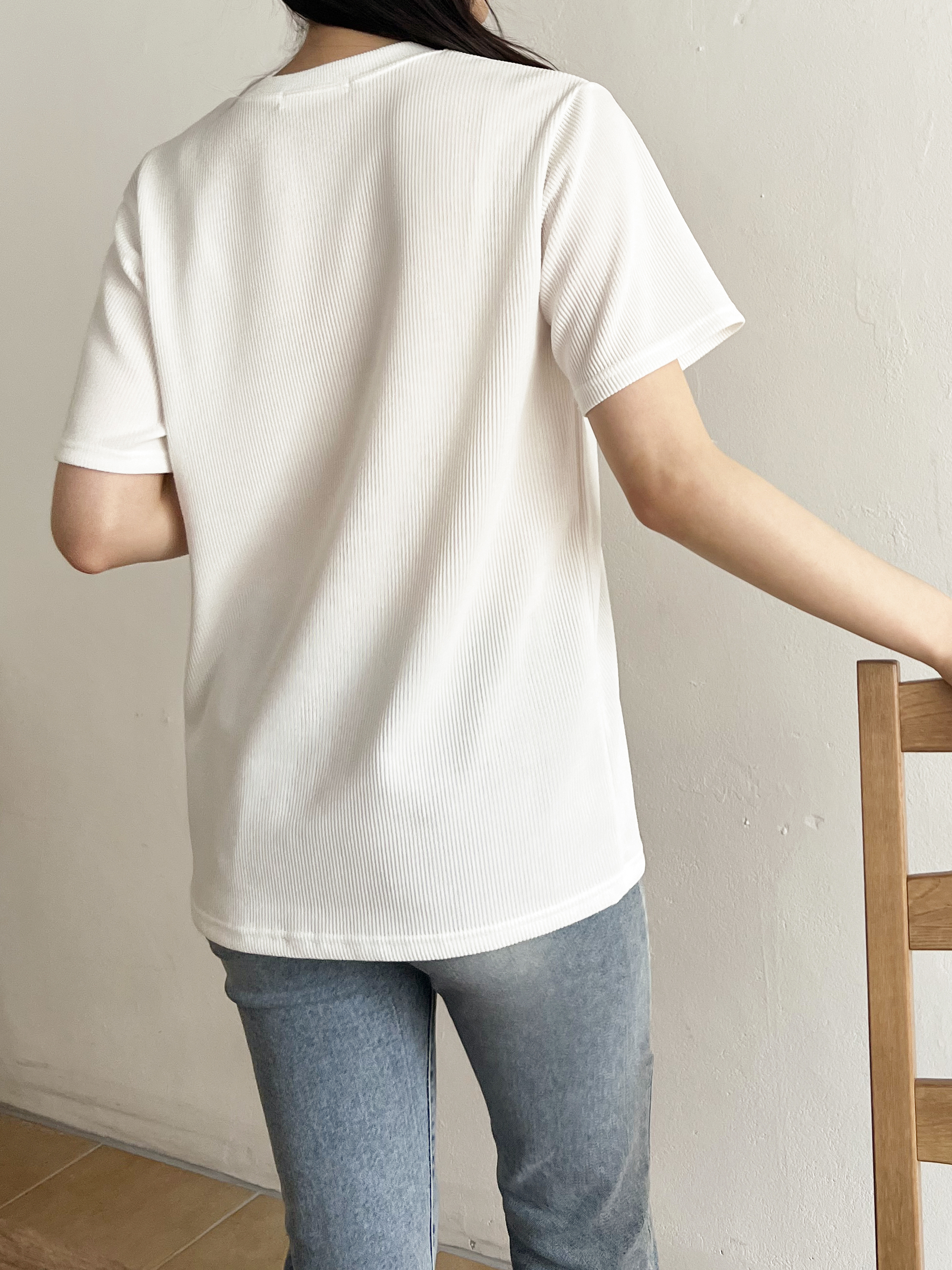 ラウンドネックリブ半袖Tシャツ | 詳細画像9