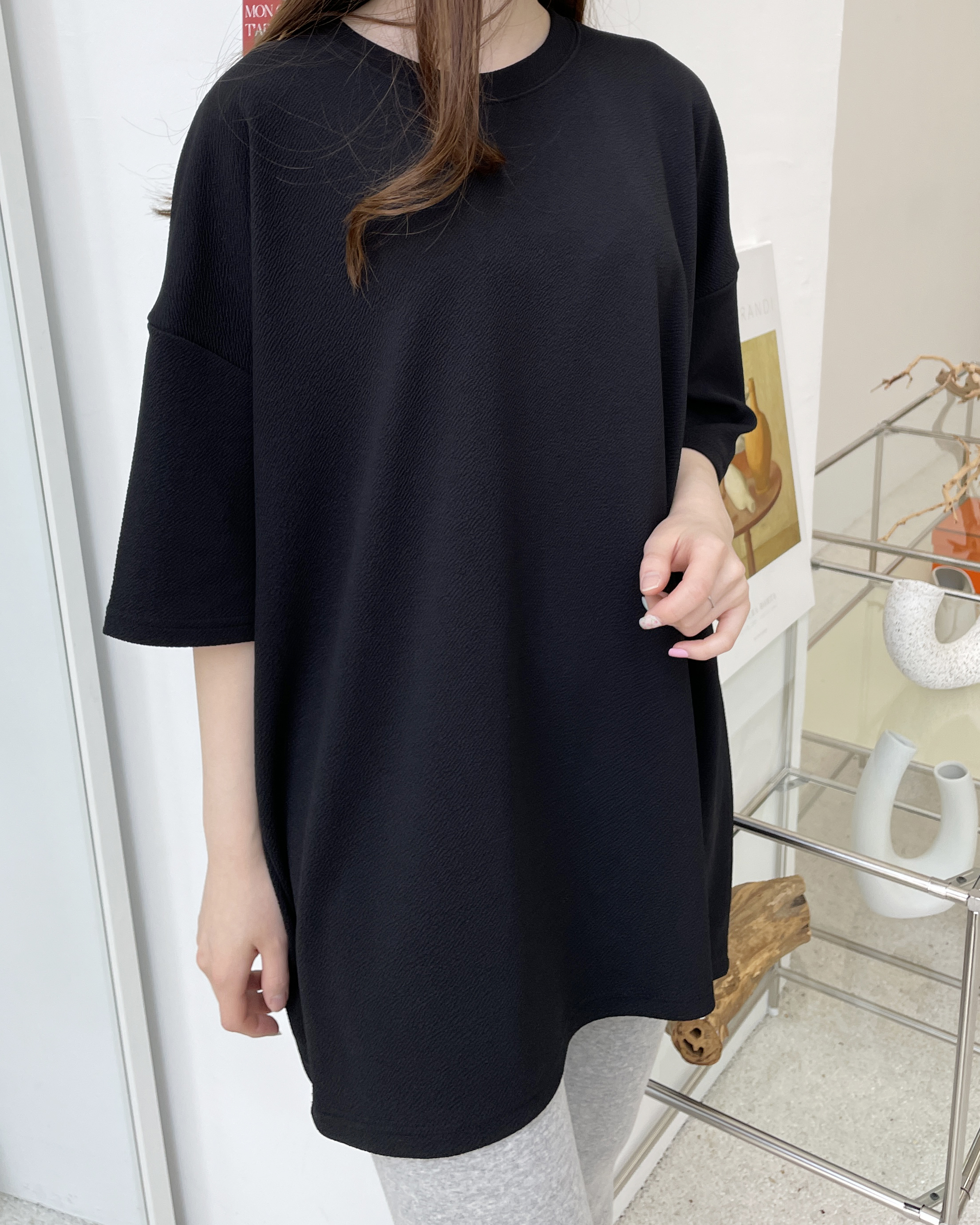 リンクルボクシー7分袖Tシャツ | 詳細画像9