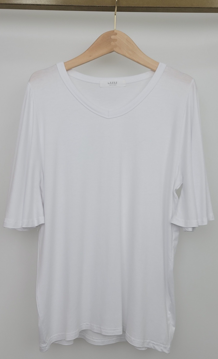 Vネックフレア半袖Tシャツ | 詳細画像13