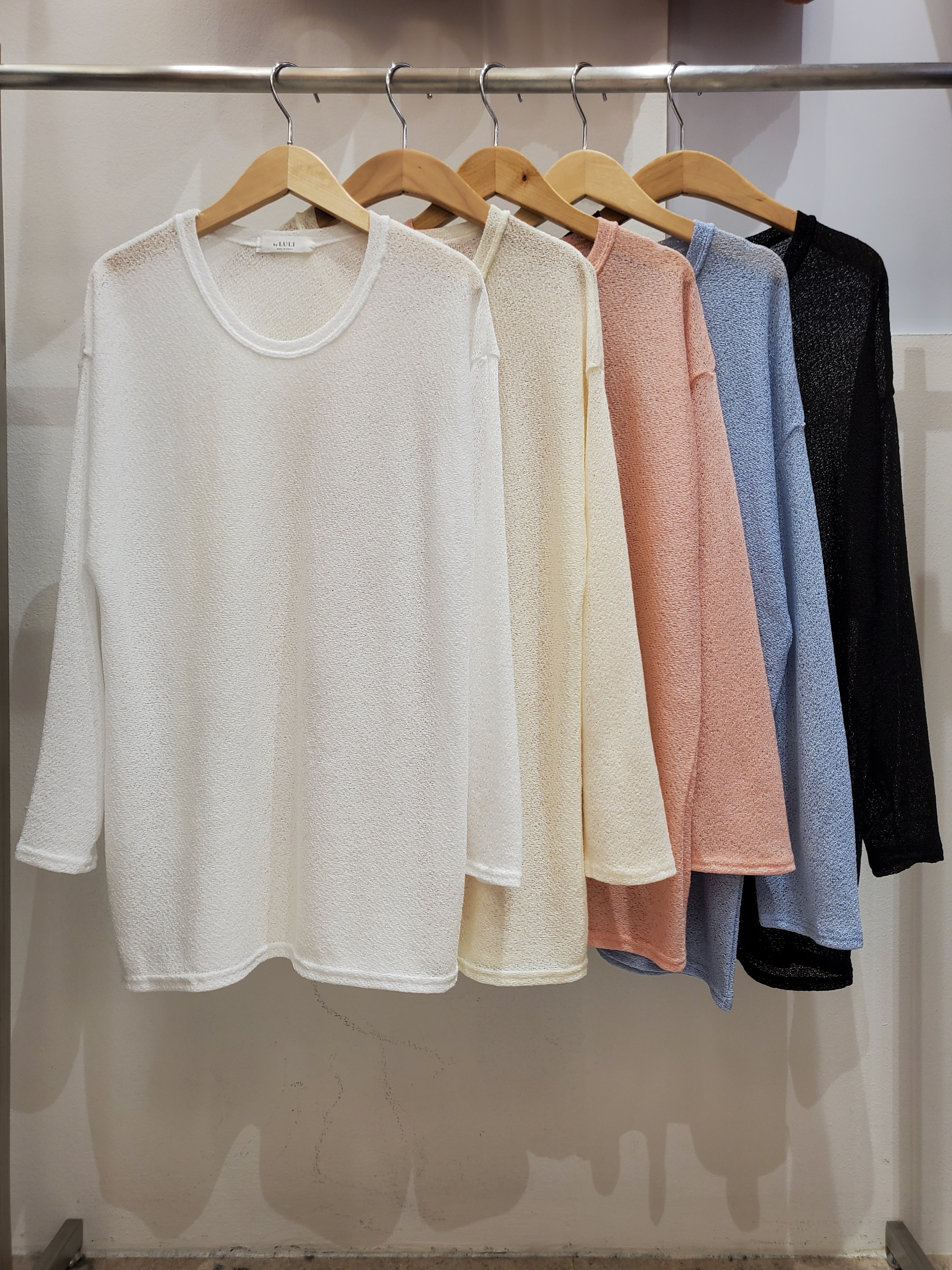 シースルー長袖ルーズTシャツ | 詳細画像10